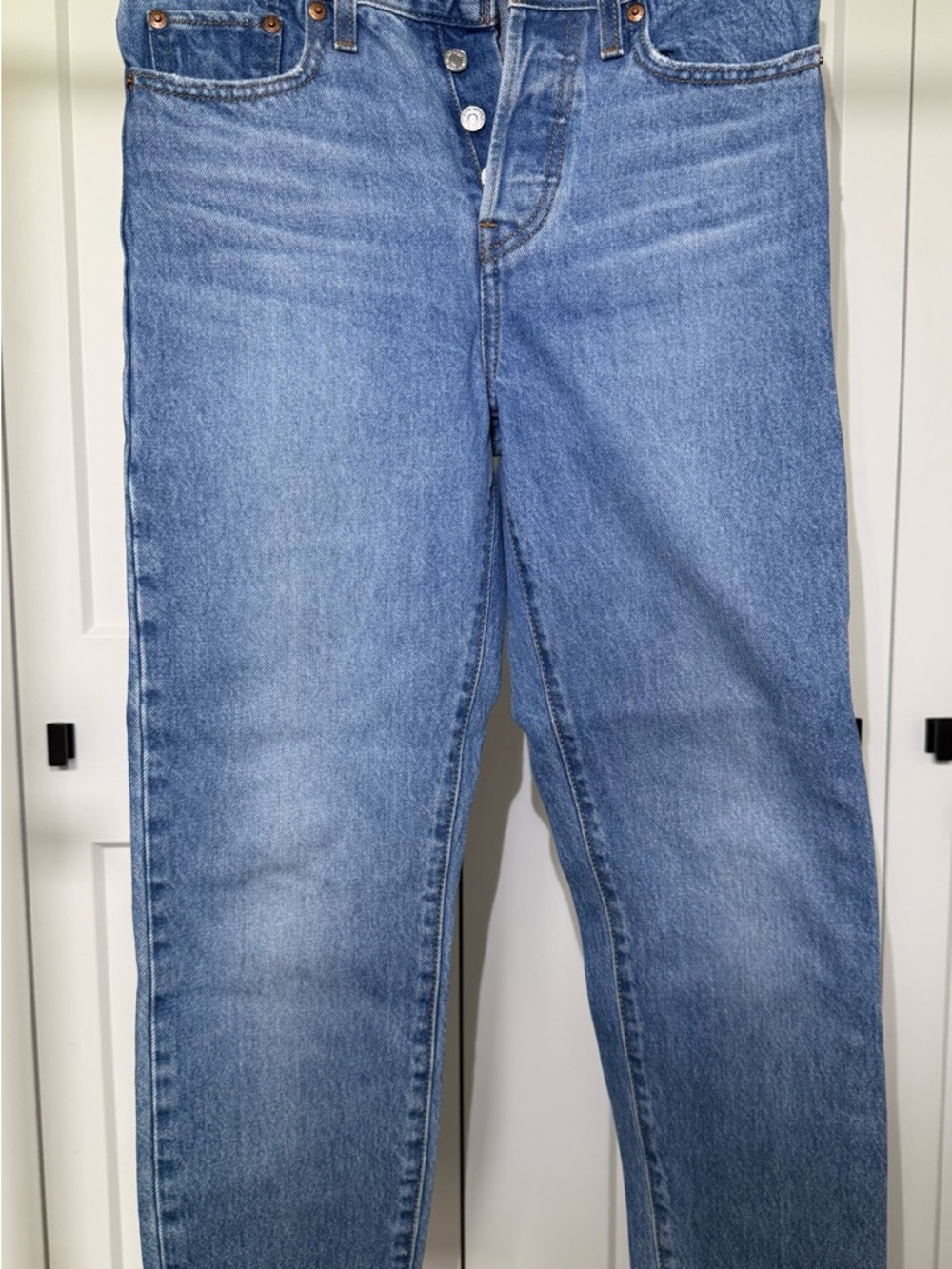 Classic Light Wash Straight Leg Jeans